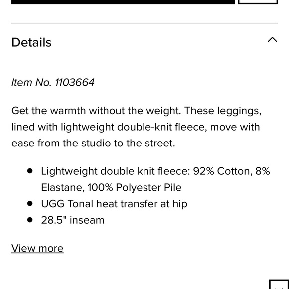 UGG Pants & Jumpsuits Ugg Ashlee Double Knit Fleece Leggings Poshmark